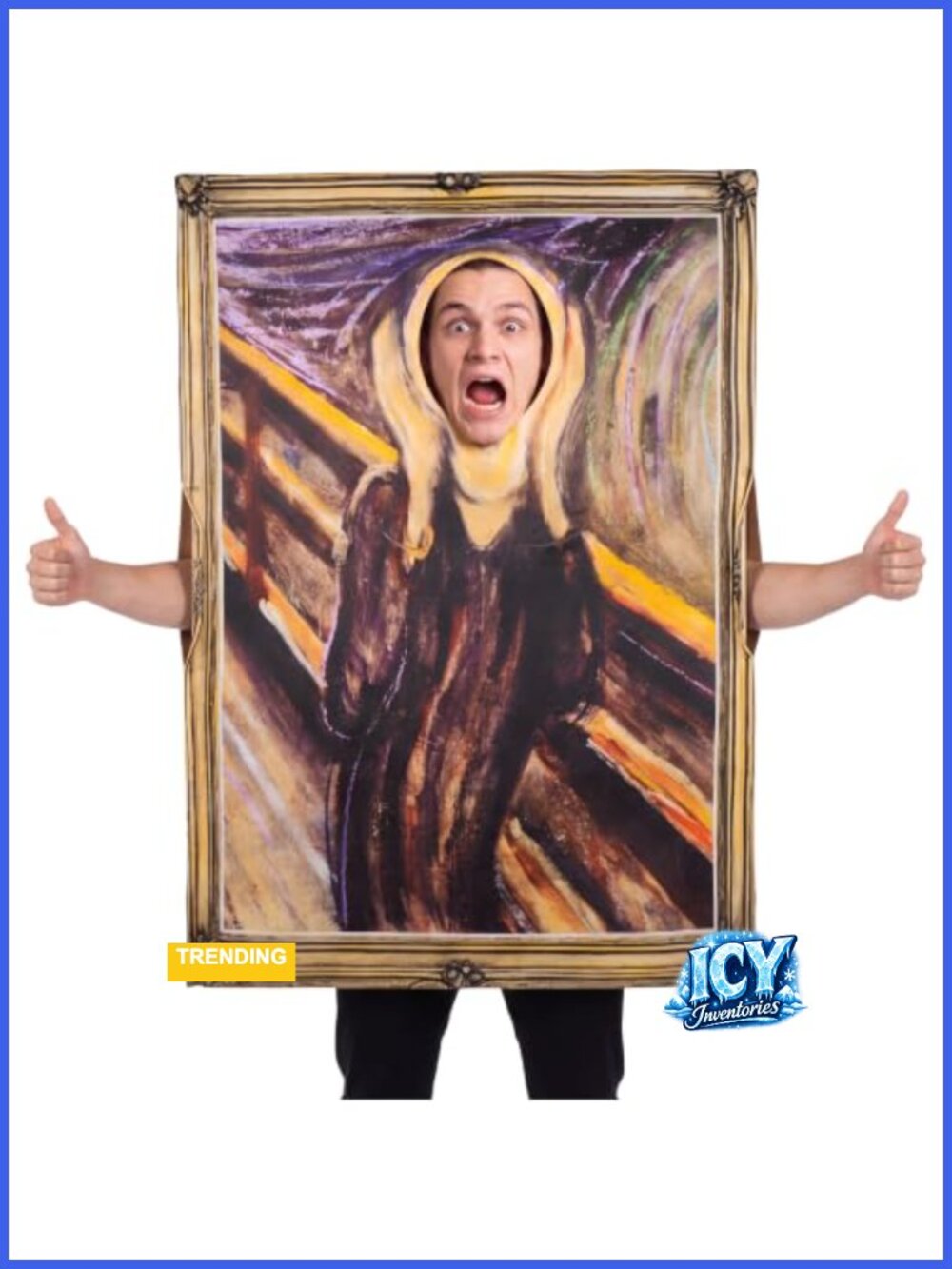 The Scream Painting Halloween Costume for Adults - Pull-On Polyester One Size